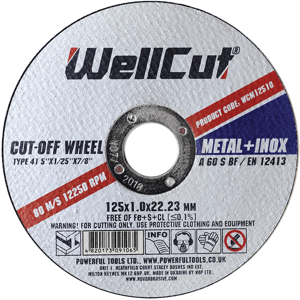 Круг відрізний WellCut 125x1.0x22.23 мм, по металу